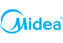 Логотип Midea — символ качества и инноваций в области климатической техники, отражающий более чем 50-летний опыт компании в производстве высокоэффективных кондиционеров и бытовой техники.